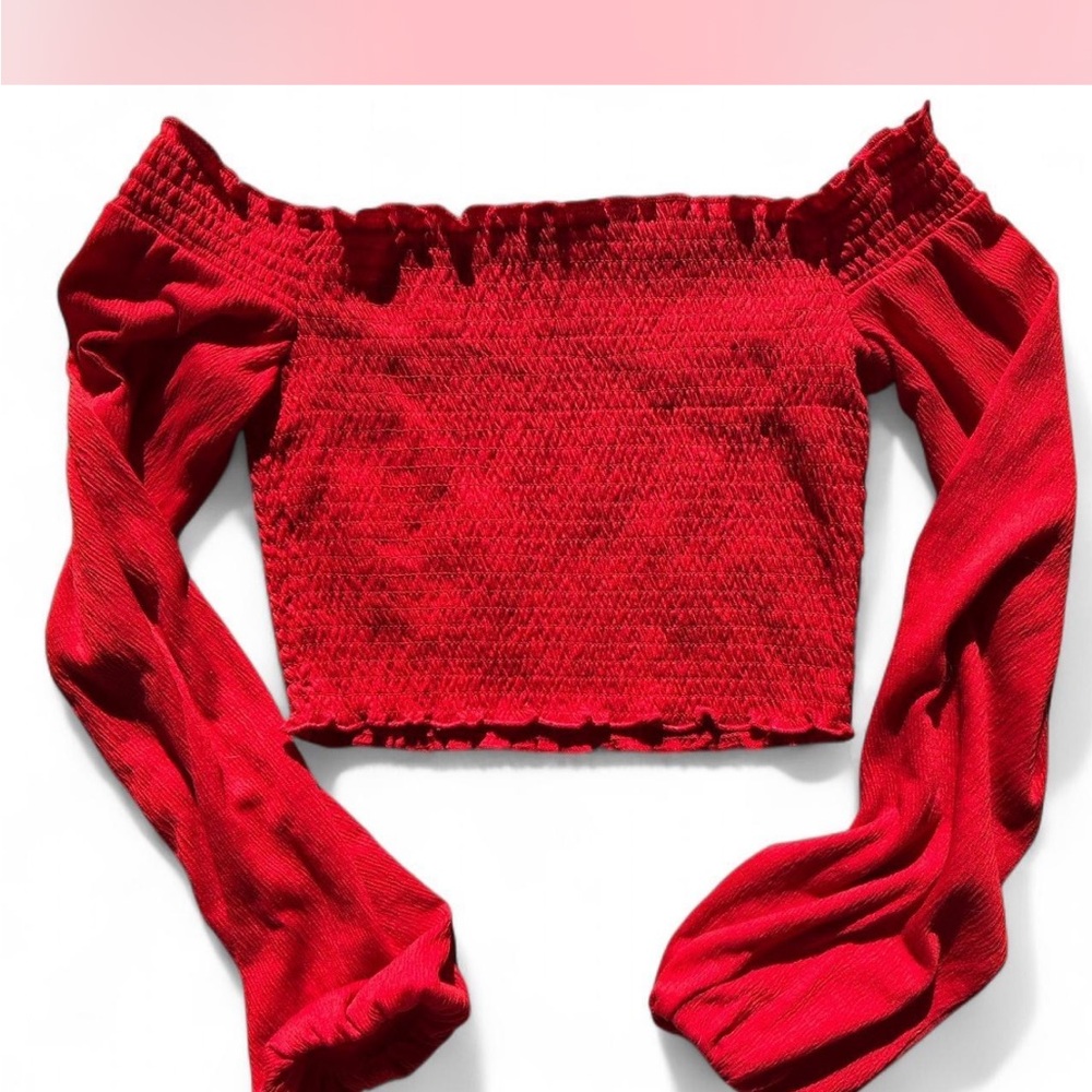 H&M Divided Red Top
